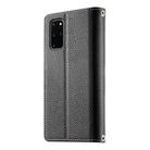 For Samsung Galaxy S20+ Stitching Multi-card Zipper Wallet Leather Phone Case with Short Strap(Black) - 3