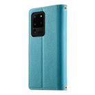 For Samsung Galaxy S20 Ultra Stitching Multi-card Zipper Wallet Leather Phone Case with Short Strap(Blue) - 3