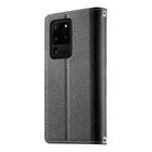 For Samsung Galaxy S20 Ultra Stitching Multi-card Zipper Wallet Leather Phone Case with Short Strap(Black) - 3