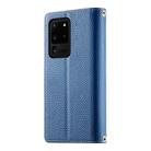 For Samsung Galaxy S20 Ultra Stitching Multi-card Zipper Wallet Leather Phone Case with Short Strap(Dark Blue) - 3