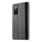 For Samsung Galaxy S20 FE Stitching Multi-card Zipper Wallet Leather Phone Case with Short Strap(Black) - 3