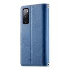 For Samsung Galaxy S20 FE Stitching Multi-card Zipper Wallet Leather Phone Case with Short Strap(Dark Blue) - 3