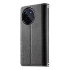 For Realme 11 4G Stitching Multi-card Zipper Wallet Leather Phone Case with Short Strap(Black) - 3