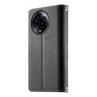 For Realme 11 5G / 11x / C67 5G / Narzo 60x Stitching Multi-card Zipper Wallet Leather Phone Case with Short Strap(Black) - 3