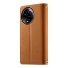 For Realme 11 5G / 11x / C67 5G / Narzo 60x Stitching Multi-card Zipper Wallet Leather Phone Case with Short Strap(Brown) - 3