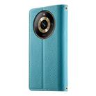 For Realme 11 Pro / 11 Pro+ Stitching Multi-card Zipper Wallet Leather Phone Case with Short Strap(Blue) - 3