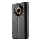 For Realme 11 Pro / 11 Pro+ Stitching Multi-card Zipper Wallet Leather Phone Case with Short Strap(Black) - 3