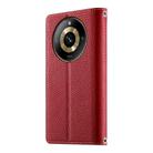 For Realme 11 Pro / 11 Pro+ Stitching Multi-card Zipper Wallet Leather Phone Case with Short Strap(Red) - 3