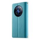 For Realme 12 Pro / 12 Pro+ Stitching Multi-card Zipper Wallet Leather Phone Case with Short Strap(Blue) - 3