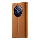 For Realme 12 Pro / 12 Pro+ Stitching Multi-card Zipper Wallet Leather Phone Case with Short Strap(Brown) - 3