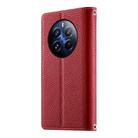 For Realme 12 Pro / 12 Pro+ Stitching Multi-card Zipper Wallet Leather Phone Case with Short Strap(Red) - 3
