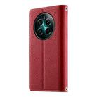 For Realme 13 4G / 12 4G / 12+ 5G / Narzo 70 Stitching Multi-card Zipper Wallet Leather Phone Case with Short Strap(Red) - 3