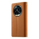 For Realme 13 Pro / 13 Pro+ Stitching Multi-card Zipper Wallet Leather Phone Case with Short Strap(Brown) - 3