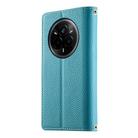 For Realme 14 Pro Stitching Multi-card Zipper Wallet Leather Phone Case with Short Strap(Blue) - 3