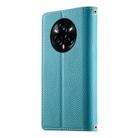 For Realme 14 Pro+ Stitching Multi-card Zipper Wallet Leather Phone Case with Short Strap(Blue) - 3