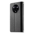 For Realme 14 Pro+ Stitching Multi-card Zipper Wallet Leather Phone Case with Short Strap(Black) - 3