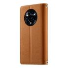 For Realme 14 Pro+ Stitching Multi-card Zipper Wallet Leather Phone Case with Short Strap(Brown) - 3