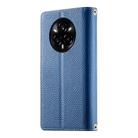 For Realme 14 Pro+ Stitching Multi-card Zipper Wallet Leather Phone Case with Short Strap(Dark Blue) - 3