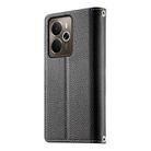 For Realme 14 / Realme P3 5G Stitching Multi-card Zipper Wallet Leather Phone Case with Short Strap(Black) - 3