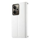 For Realme 14 / Realme P3 5G Stitching Multi-card Zipper Wallet Leather Phone Case with Short Strap(White) - 3