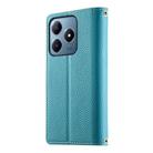 For Realme C63 4G / C61 4G Global / India Stitching Multi-card Zipper Wallet Leather Phone Case with Short Strap(Blue) - 3