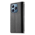 For Realme C63 4G / C61 4G Global / India Stitching Multi-card Zipper Wallet Leather Phone Case with Short Strap(Black) - 3