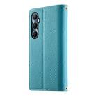 For Realme C65 4G Global Stitching Multi-card Zipper Wallet Leather Phone Case with Short Strap(Blue) - 3
