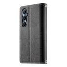 For Realme C65 4G Global Stitching Multi-card Zipper Wallet Leather Phone Case with Short Strap(Black) - 3