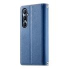 For Realme C65 4G Global Stitching Multi-card Zipper Wallet Leather Phone Case with Short Strap(Dark Blue) - 3