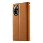 For Realme C67 4G / Realme 12 Lite Global Stitching Multi-card Zipper Wallet Leather Phone Case with Short Strap(Brown) - 3