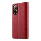 For Realme C67 4G / Realme 12 Lite Global Stitching Multi-card Zipper Wallet Leather Phone Case with Short Strap(Red) - 3