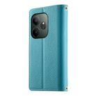 For Realme GT 6 / GT Neo6 / GT Neo6 SE Stitching Multi-card Zipper Wallet Leather Phone Case with Short Strap(Blue) - 3
