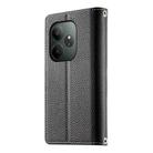 For Realme GT 6 / GT Neo6 / GT Neo6 SE Stitching Multi-card Zipper Wallet Leather Phone Case with Short Strap(Black) - 3