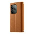 For Realme GT 6 / GT Neo6 / GT Neo6 SE Stitching Multi-card Zipper Wallet Leather Phone Case with Short Strap(Brown) - 3
