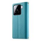 For Xiaomi 15 Stitching Multi-card Zipper Wallet Leather Phone Case with Short Strap(Blue) - 3