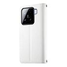 For Xiaomi 15 Stitching Multi-card Zipper Wallet Leather Phone Case with Short Strap(White) - 3