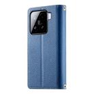 For Xiaomi 15 Stitching Multi-card Zipper Wallet Leather Phone Case with Short Strap(Dark Blue) - 3