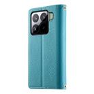 For Xiaomi 15 Pro Stitching Multi-card Zipper Wallet Leather Phone Case with Short Strap(Blue) - 3