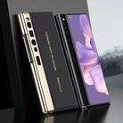 For Huawei Mate Xs 2 GKK Electroplated Plain Leather Flip Folding Phone Case(Black) - 1