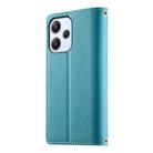 For Redmi 12 4G / 5G / Note 12R Stitching Multi-card Zipper Wallet Leather Phone Case with Short Strap(Blue) - 3