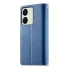 For Redmi 13C 4G / 5G / 13R / Xiaomi Poco C65 Stitching Multi-card Zipper Wallet Leather Phone Case with Short Strap(Dark Blue) - 3