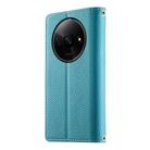 For Redmi A3 / Xiaomi Poco C61 Stitching Multi-card Zipper Wallet Leather Phone Case with Short Strap(Blue) - 3