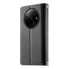 For Redmi A3 / Xiaomi Poco C61 Stitching Multi-card Zipper Wallet Leather Phone Case with Short Strap(Black) - 3
