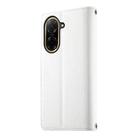 For Redmi A5 4G 171.7mm / Xiaomi Poco C71 Stitching Multi-card Zipper Wallet Leather Phone Case with Short Strap(White) - 3