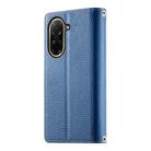 For Redmi A5 4G 171.7mm / Xiaomi Poco C71 Stitching Multi-card Zipper Wallet Leather Phone Case with Short Strap(Dark Blue) - 3