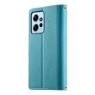 For Redmi Note 12 4G Global / Note 12R Pro Stitching Multi-card Zipper Wallet Leather Phone Case with Short Strap(Blue) - 3