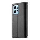 For Redmi Note 12 4G Global / Note 12R Pro Stitching Multi-card Zipper Wallet Leather Phone Case with Short Strap(Black) - 3