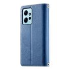 For Redmi Note 12 4G Global / Note 12R Pro Stitching Multi-card Zipper Wallet Leather Phone Case with Short Strap(Dark Blue) - 3