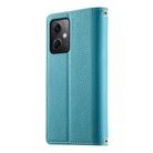 For Redmi Note 12 5G Global / Xiaomi Poco X5 Stitching Multi-card Zipper Wallet Leather Phone Case with Short Strap(Blue) - 3