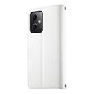 For Redmi Note 12 5G Global / Xiaomi Poco X5 Stitching Multi-card Zipper Wallet Leather Phone Case with Short Strap(White) - 3